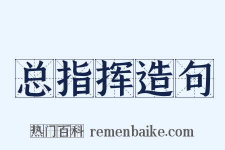 总指挥造句是什么意思的图片
